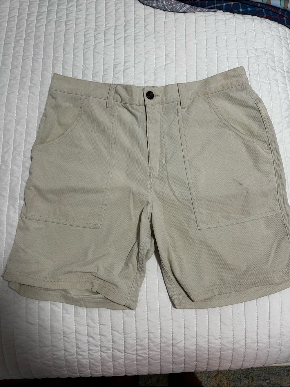 Katin Men's Corduroy Flat Front Shorts in Light Khaki